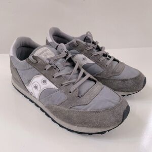 Saucony Youth Boys Grey Gray White Original Jazz Sneakers Big Kid Size 5 EU37